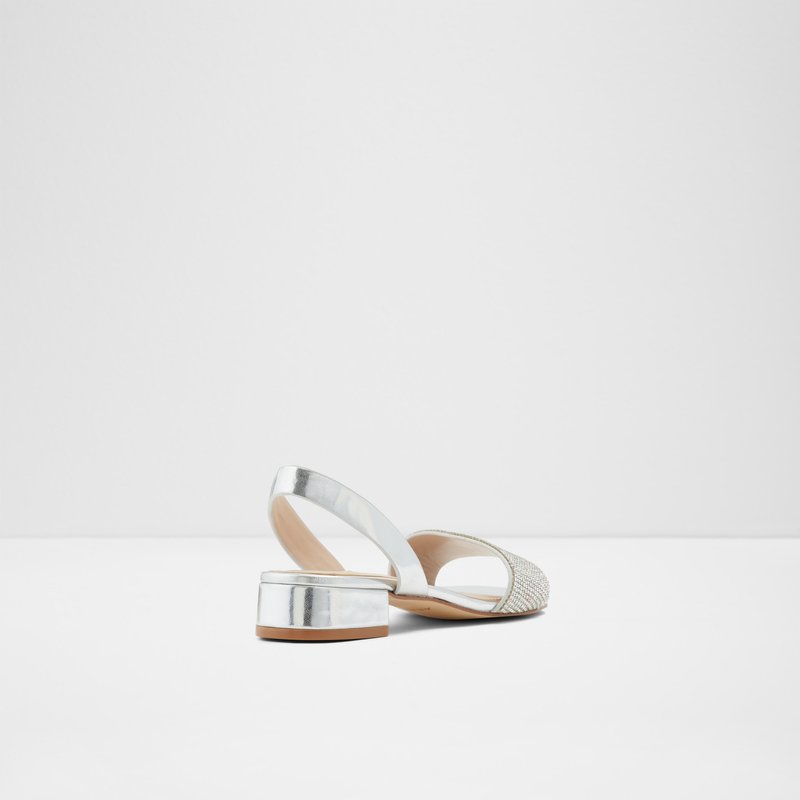 Aldo ravne sandale CANDICE SHINY - srebrna 2