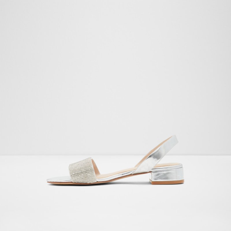 Aldo ravne sandale CANDICE SHINY - srebrna 3