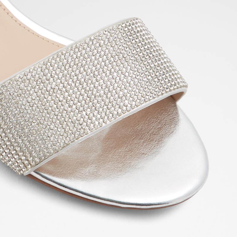 Aldo ravne sandale CANDICE SHINY - srebrna 5