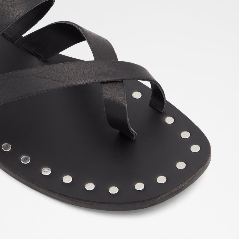 Aldo ravne sandale COLLANDE LEA SMOOTH - crna 4