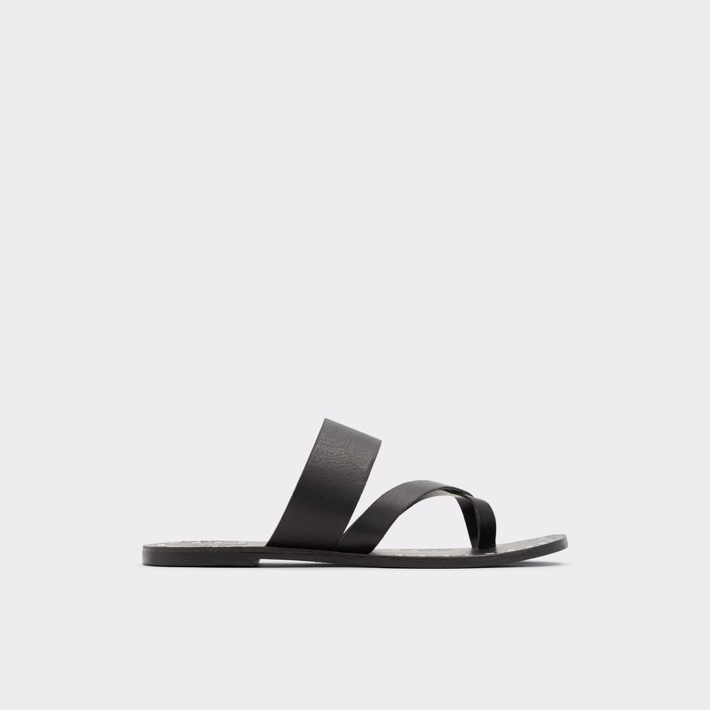 Aldo ravne sandale COLLANDE LEA SMOOTH - crna 1