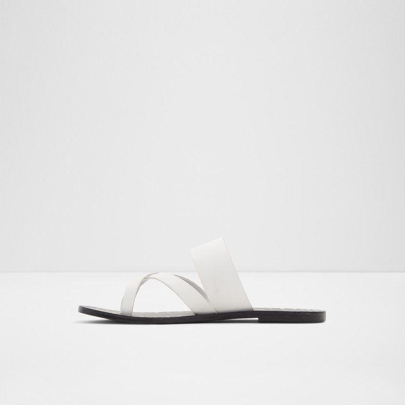 Aldo ravne sandale COLLANDE LEA SMOOTH - bijela 4