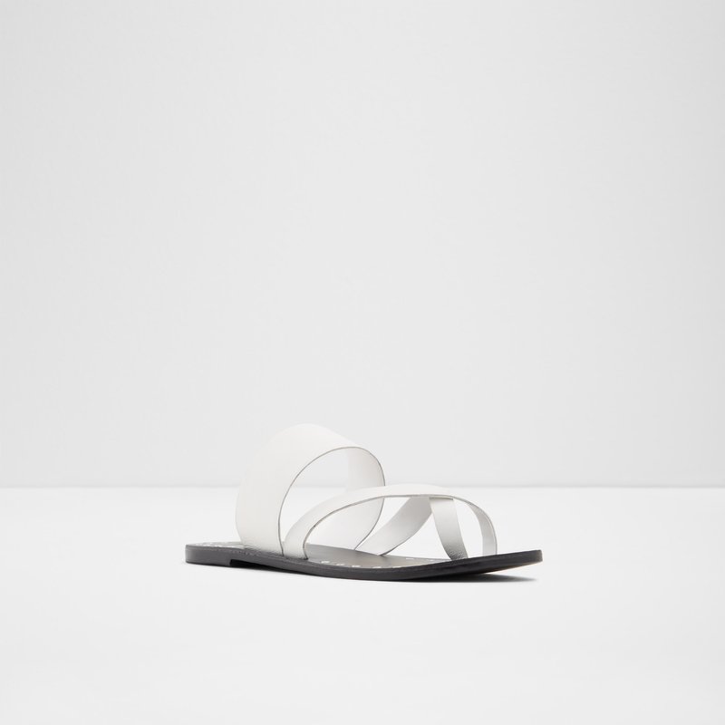 Aldo ravne sandale COLLANDE LEA SMOOTH - bijela 3