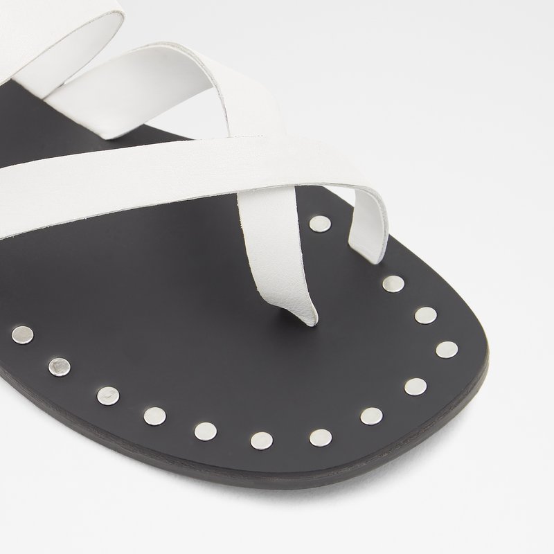 Aldo ravne sandale COLLANDE LEA SMOOTH - bijela 5