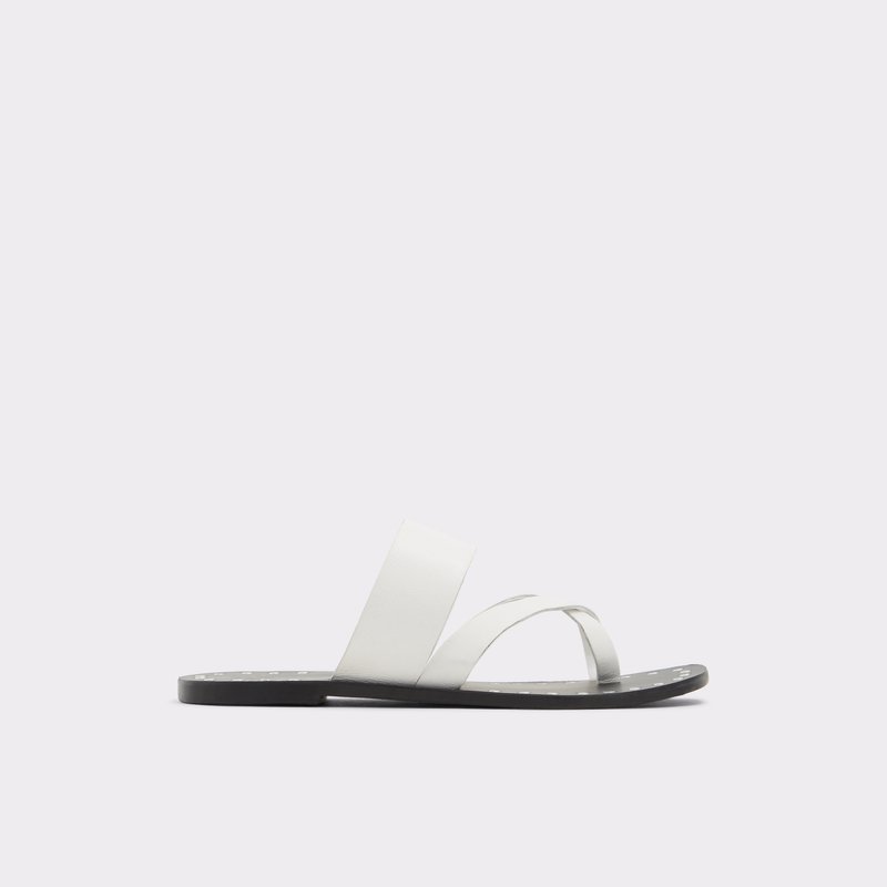 Aldo ravne sandale COLLANDE LEA SMOOTH - bijela 1