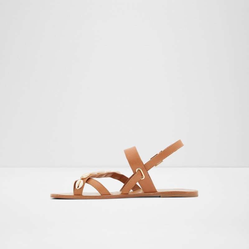 Aldo ravne sandale FELARIA LEA SMOOTH - smeđa 5