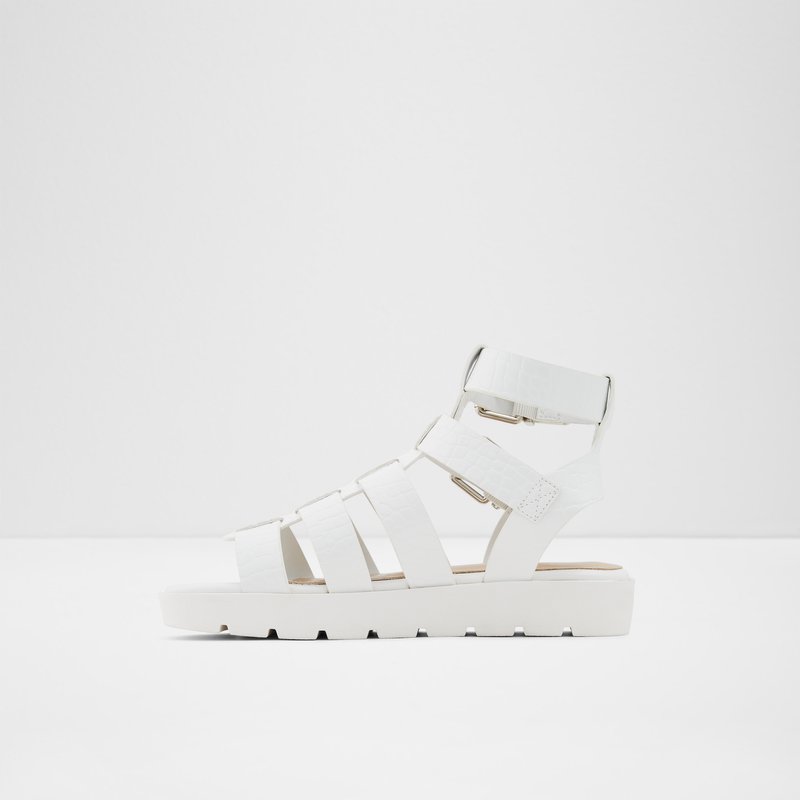 Aldo gladijator sandale GLASSY EMB CROCO - bijela 5