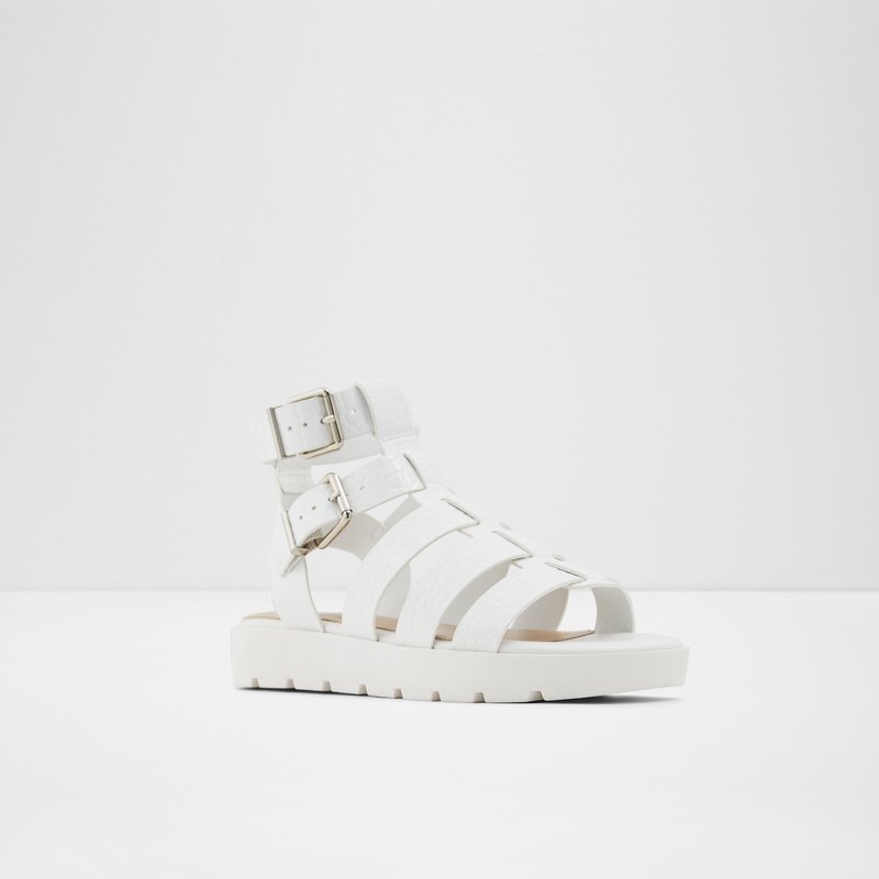 Aldo gladijator sandale GLASSY EMB CROCO - bijela 3