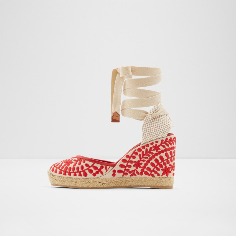 Aldo sandale na punu petu MUSCHINO TEX CANVAS - crvena 5