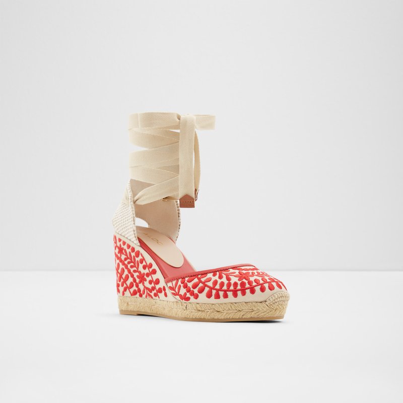 Aldo sandale na punu petu MUSCHINO TEX CANVAS - crvena 2