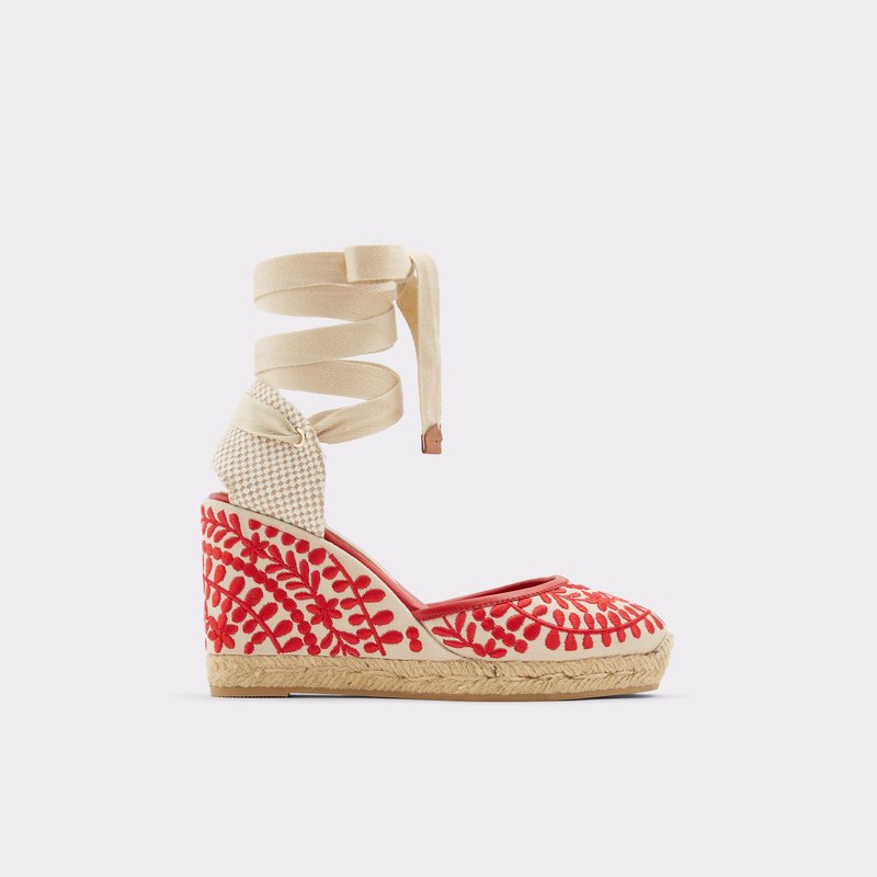 Aldo sandale na punu petu MUSCHINO TEX CANVAS - crvena 1