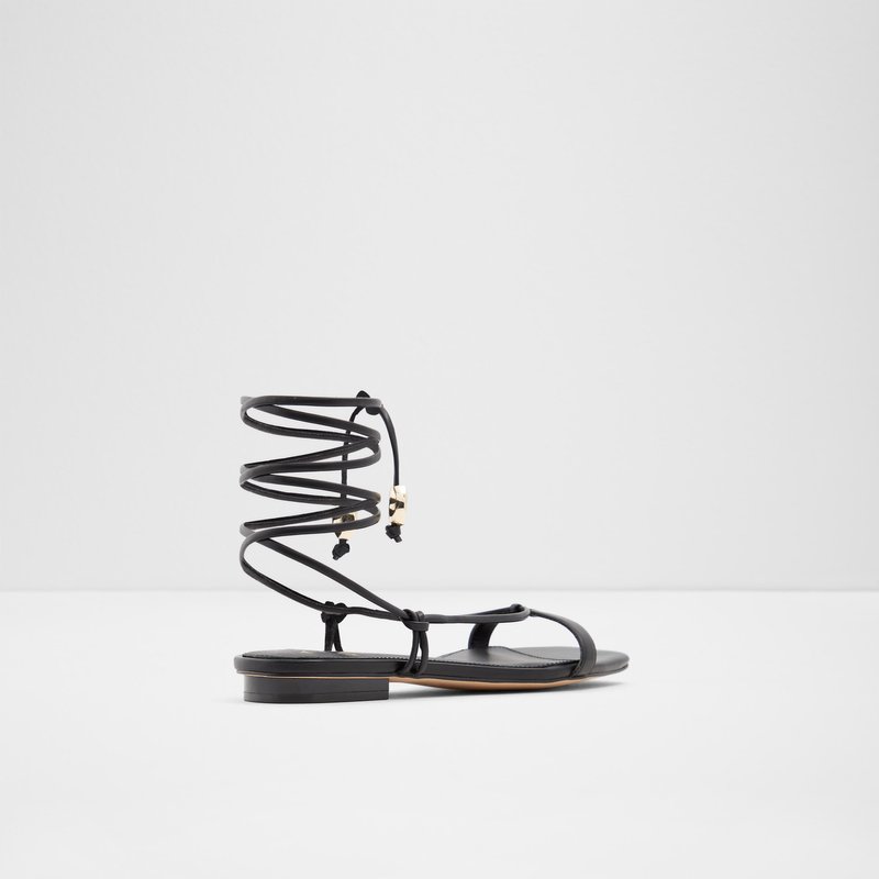 Aldo ravne sandale RB-CRUZ SYN SMOOTH - crna 2