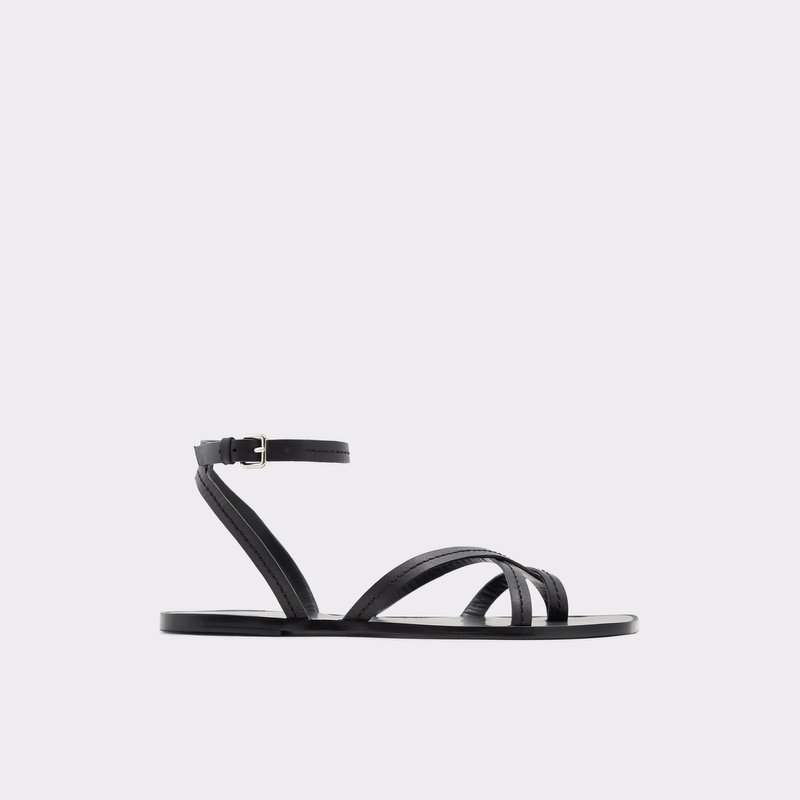Aldo ravne sandale SYLVIA LEA SMOOTH - crna 1