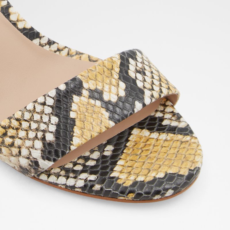 Aldo sandale na petu VILLAROSA EMB SNAKE - žuta 5