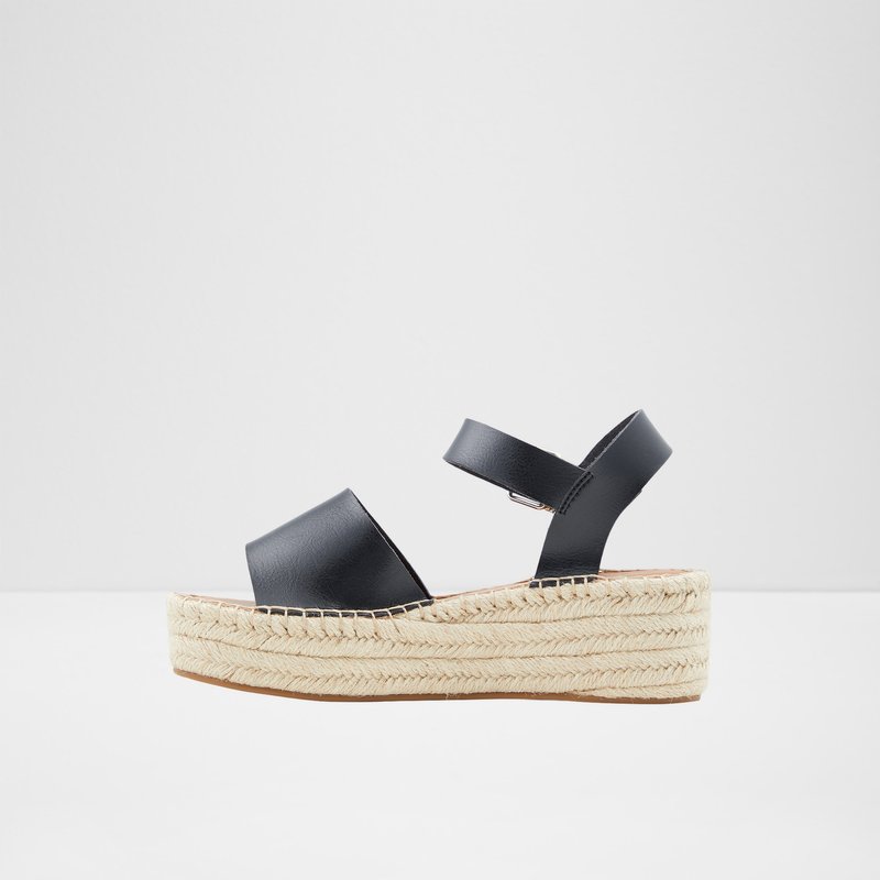 Aldo sandale na punu petu ABEARITH SYN TUMBLED - crna 4