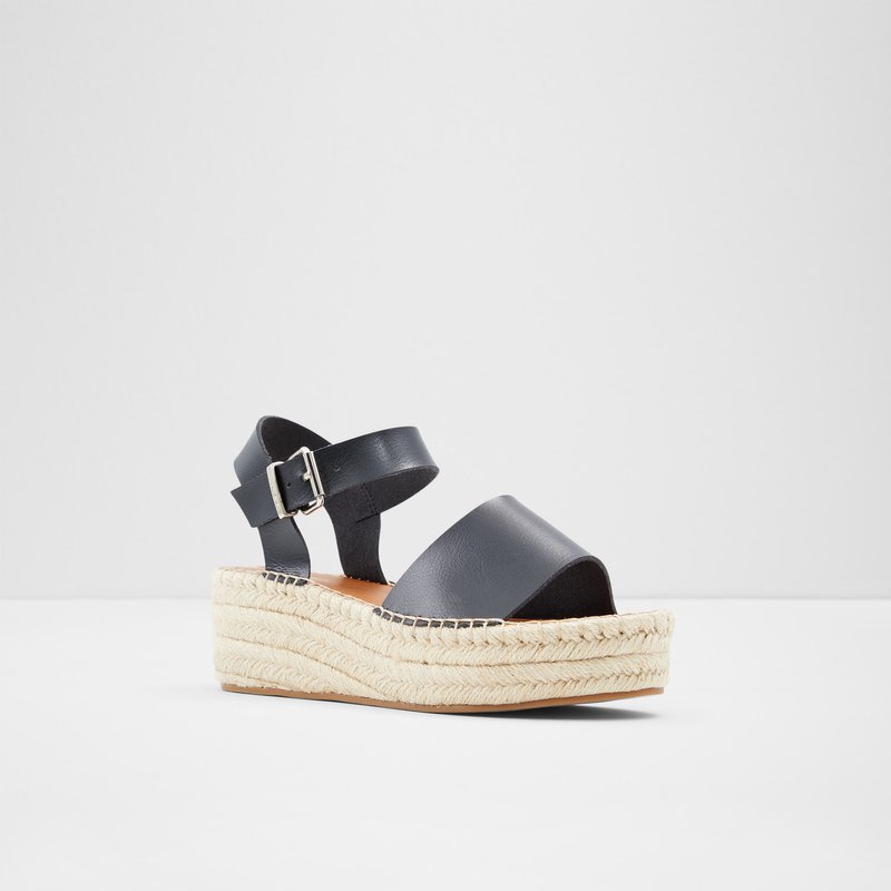 Aldo sandale na punu petu ABEARITH SYN TUMBLED - crna 5