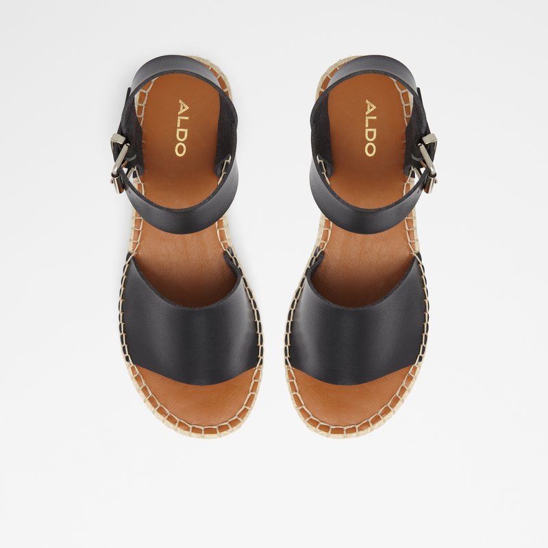 Aldo sandale na punu petu ABEARITH SYN TUMBLED - crna 2