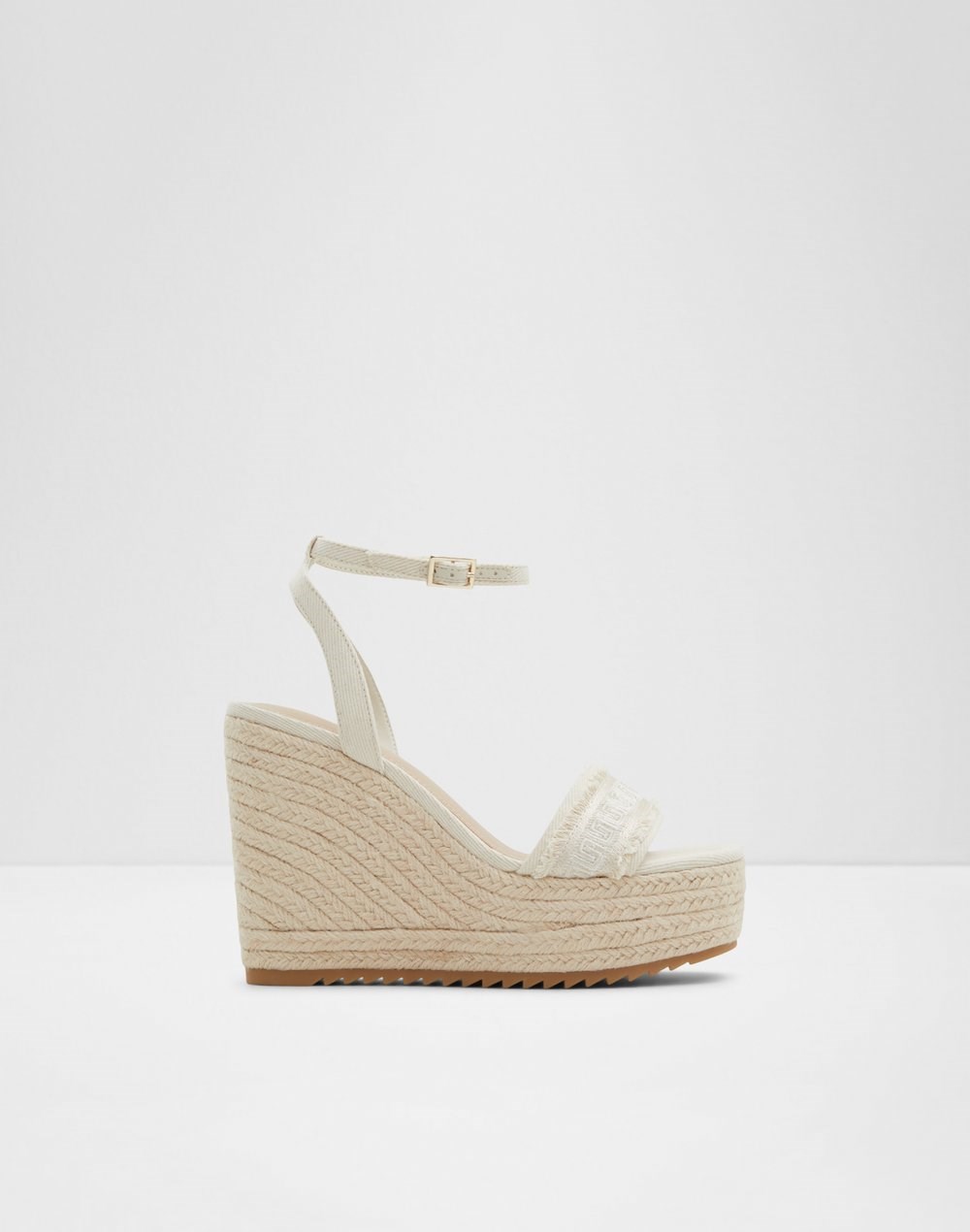 Aldo sandale na punu petu ABERITRAM TEX WOVEN - bijela