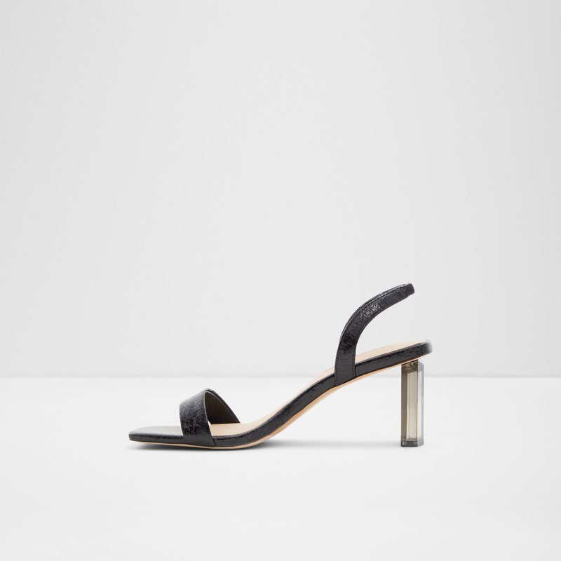 Aldo sandale na visoku petu ABILALITH SYN EMB SNAKE - crna 3