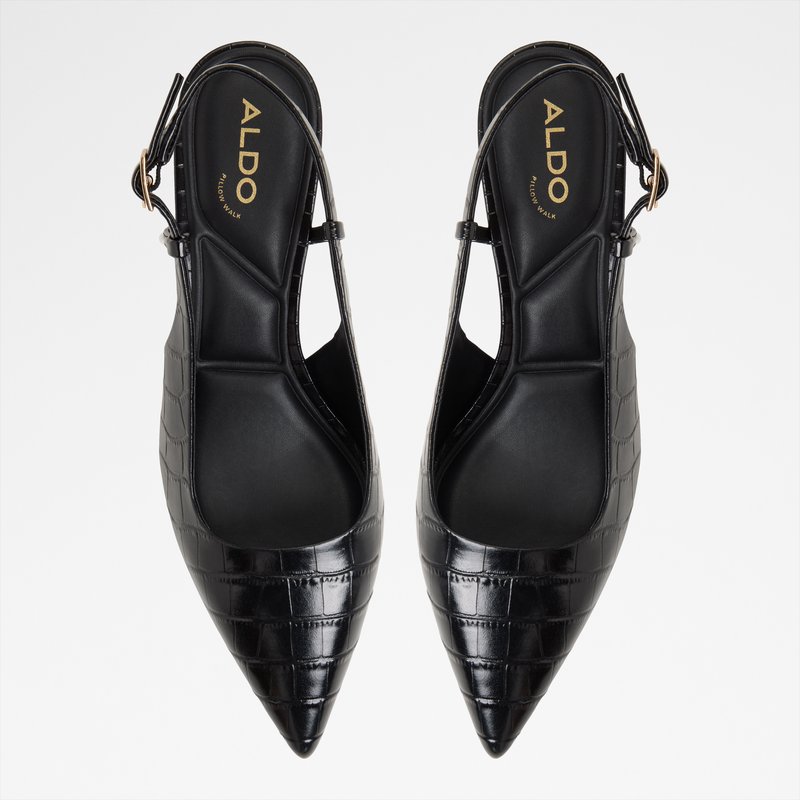 Aldo cipele na srednje visoku petu ADAN LEA EMB CROCO - crna 5