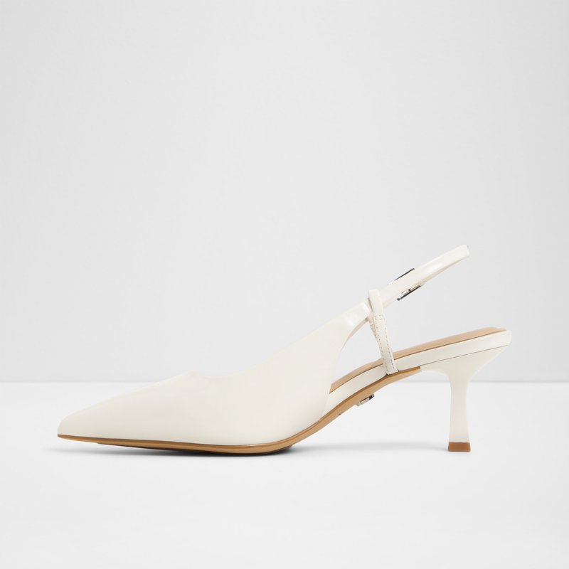 Aldo cipele na srednje visoku petu ADAN LEA SHINY - bijela 6