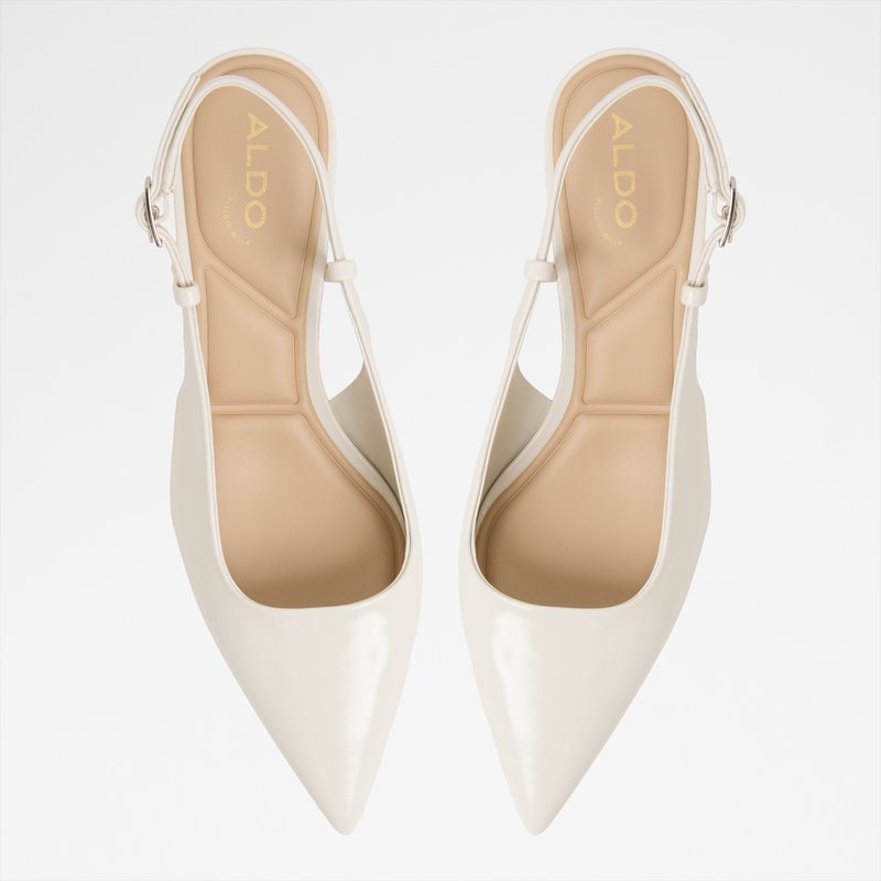 Aldo cipele na srednje visoku petu ADAN LEA SHINY - bijela 5