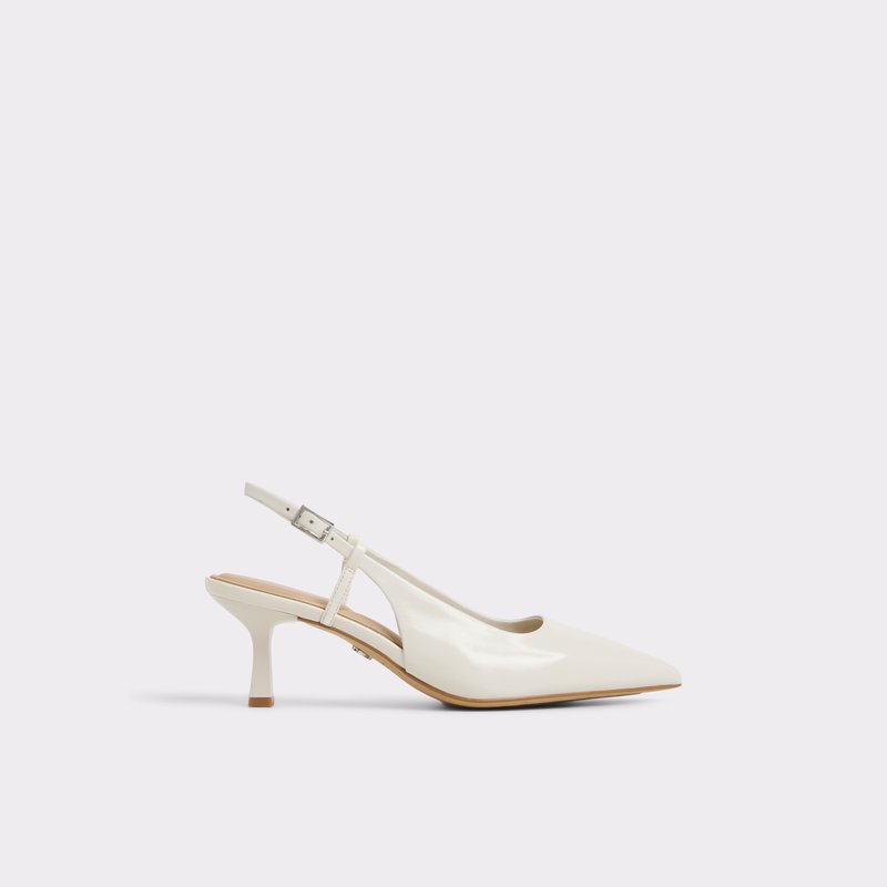 Aldo cipele na srednje visoku petu ADAN LEA SHINY - bijela 1