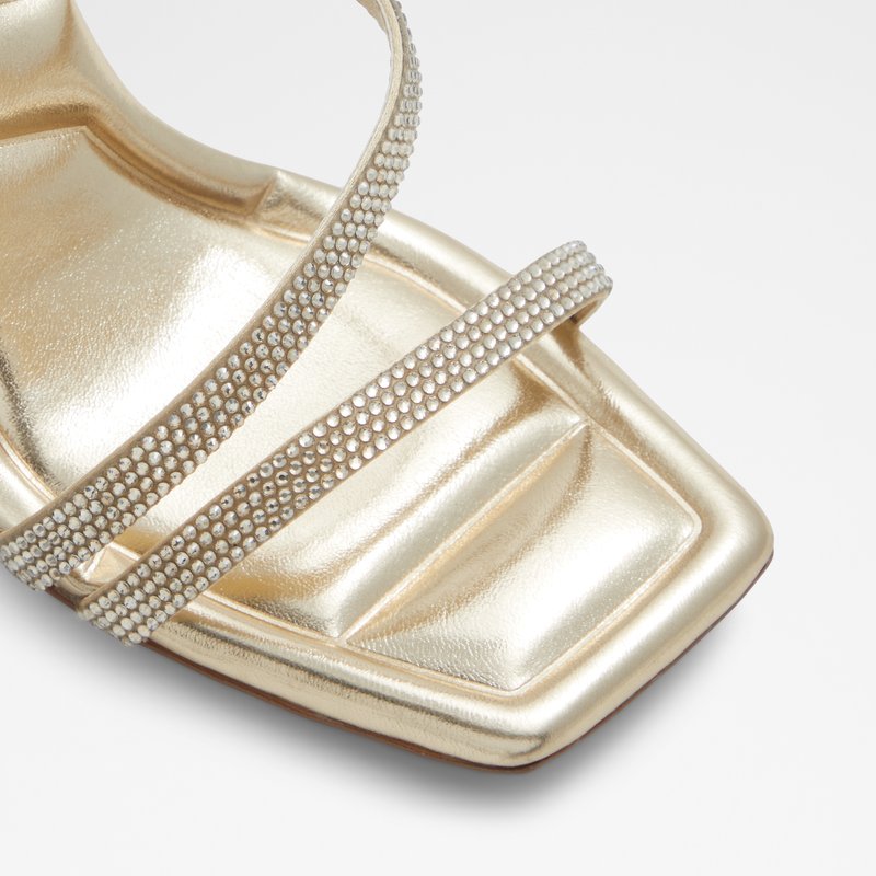 Aldo sandale na visoku petu ADROCAN TEX MIX MAT - zlatna 5