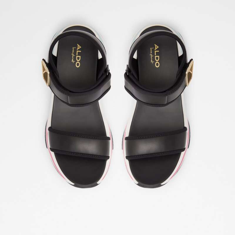 Aldo sandale na visoku petu ADWEAVEN SYN SMOOTH - crna 5
