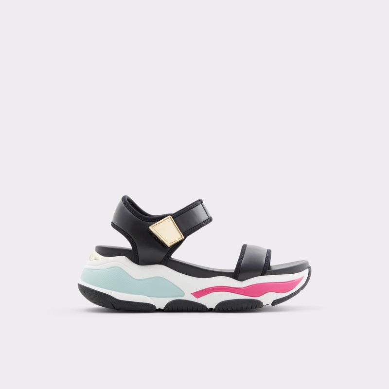 Aldo sandale na visoku petu ADWEAVEN SYN SMOOTH - crna 1