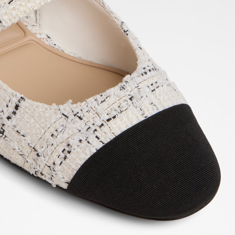 Aldo cipele na srednje visoku petu AGATHE TEX WOVEN - bijela 4