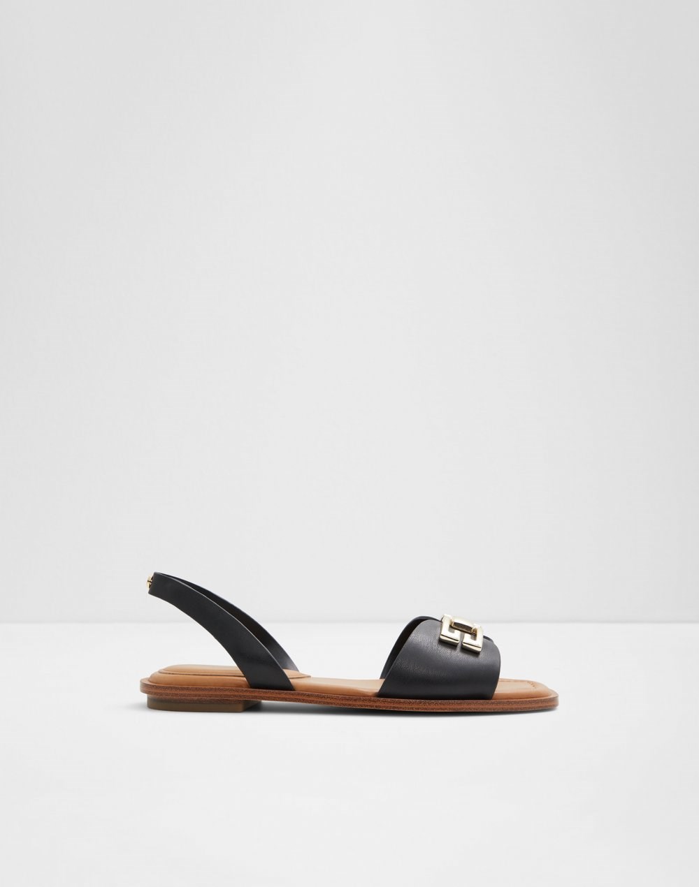 Aldo ravne sandale AGREINWAN SYN SMOOTH - crna