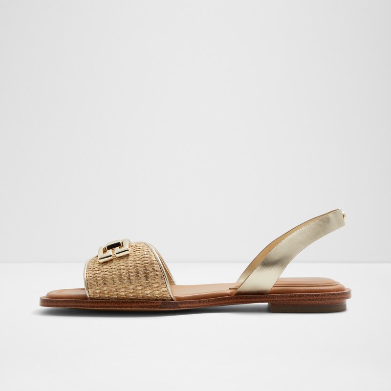 Aldo ravne sandale AGREINWAN TEX RAFFIA - zlatna 2