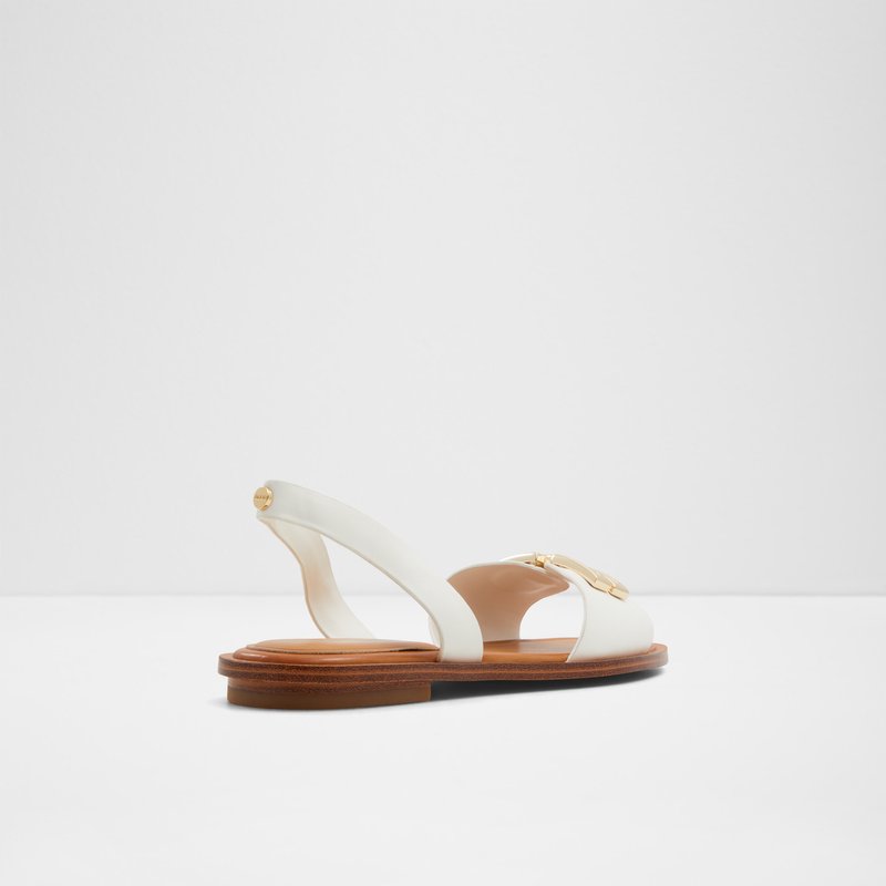 Aldo ravne sandale AGREINWAN SYN SMOOTH - bijela 6