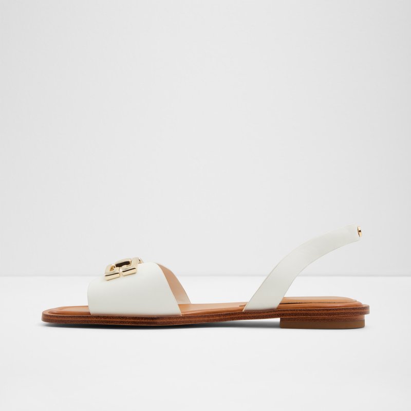Aldo ravne sandale AGREINWAN SYN SMOOTH - bijeli 2