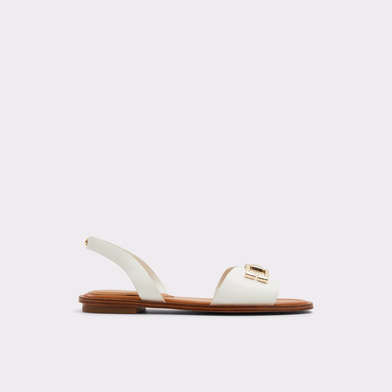 Aldo ravne sandale AGREINWAN SYN SMOOTH - bijeli 1