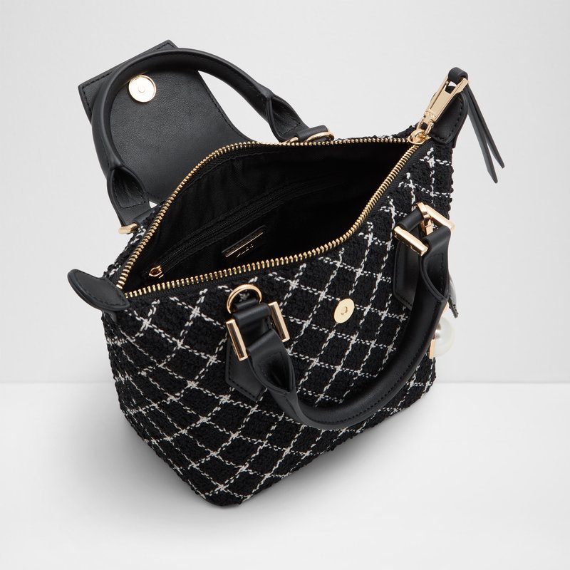 Aldo satchel torbica za nošenje u ruci ili na ramenu AISLIN TEX MIX MAT - crna 2