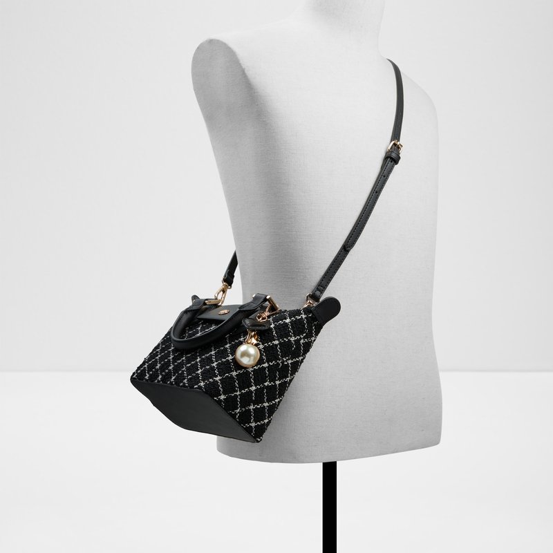 Aldo satchel torbica za nošenje u ruci ili na ramenu AISLIN TEX MIX MAT - crna 3