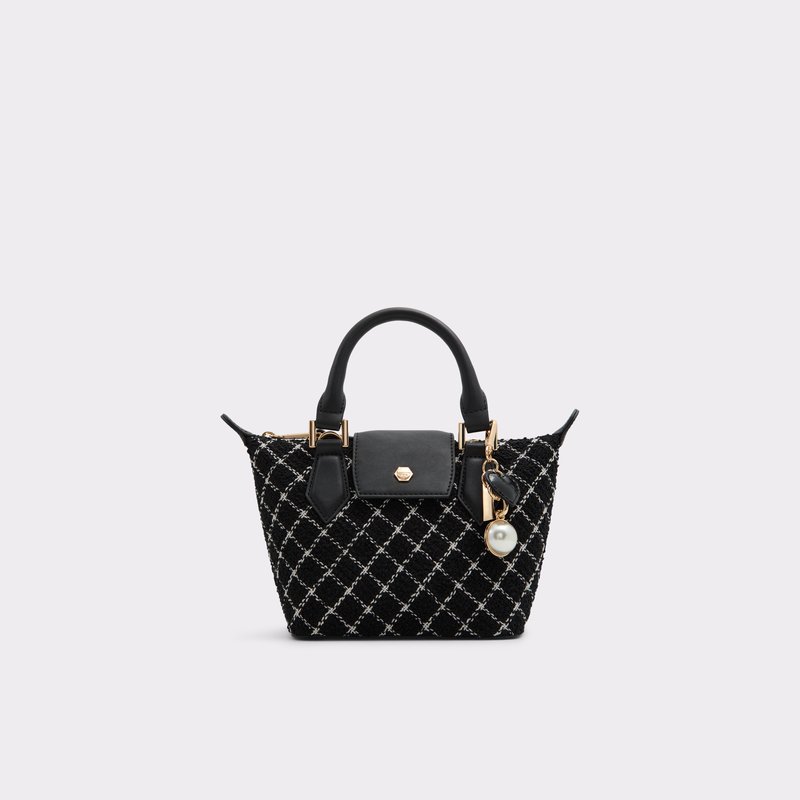 Aldo satchel torbica za nošenje u ruci ili na ramenu AISLIN TEX MIX MAT - crna 1