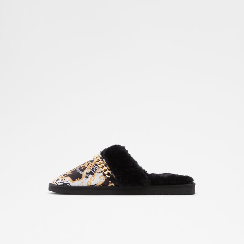 Aldo papuče ALDWINCKLE TEX FAUX FUR - crna 6