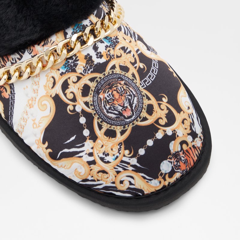 Aldo papuče ALDWINCKLE TEX FAUX FUR - crna 4