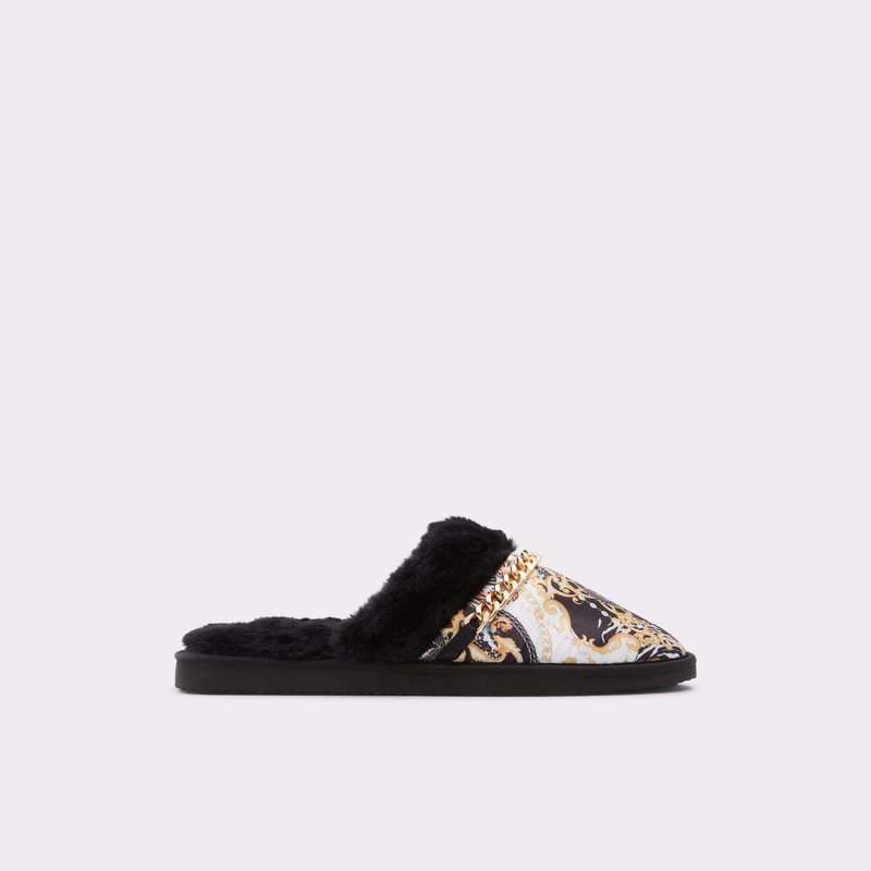 Aldo papuče ALDWINCKLE TEX FAUX FUR - crna 1