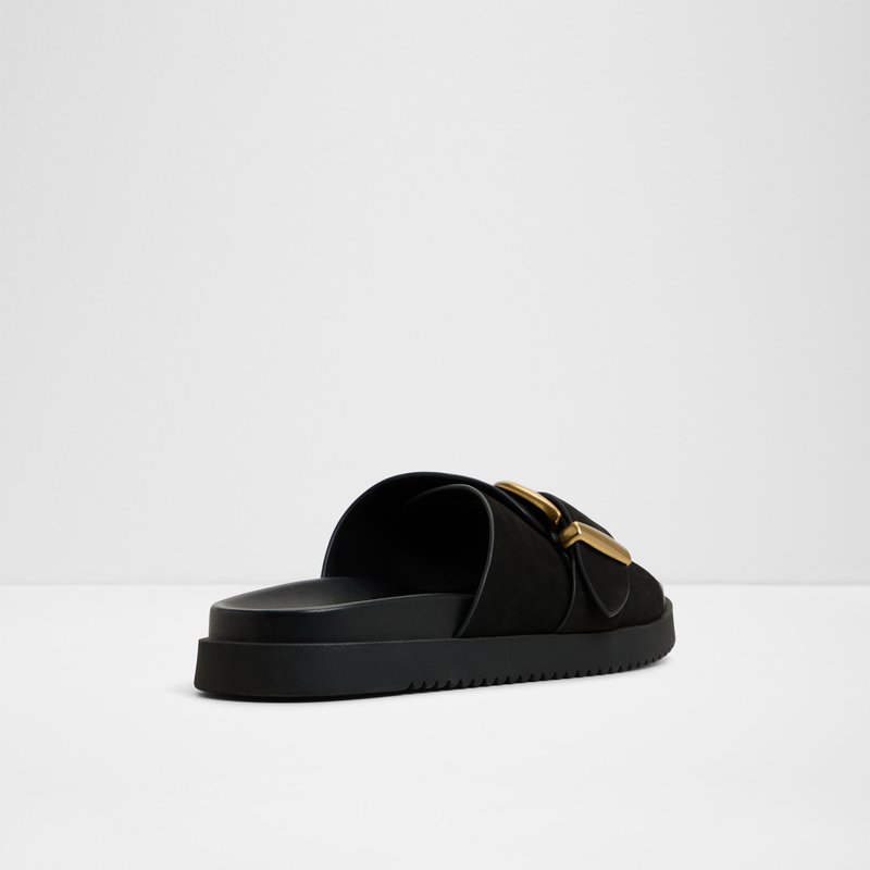 Aldo ravne natikače ALENANA LEA NUBUCK - crna 2