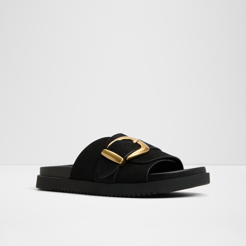 Aldo ravne natikače ALENANA LEA NUBUCK - crna 3