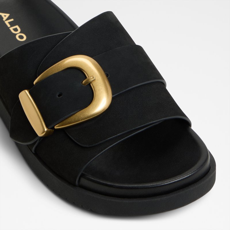 Aldo ravne natikače ALENANA LEA NUBUCK - crna 4
