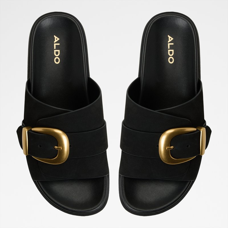 Aldo ravne natikače ALENANA LEA NUBUCK - crna 5