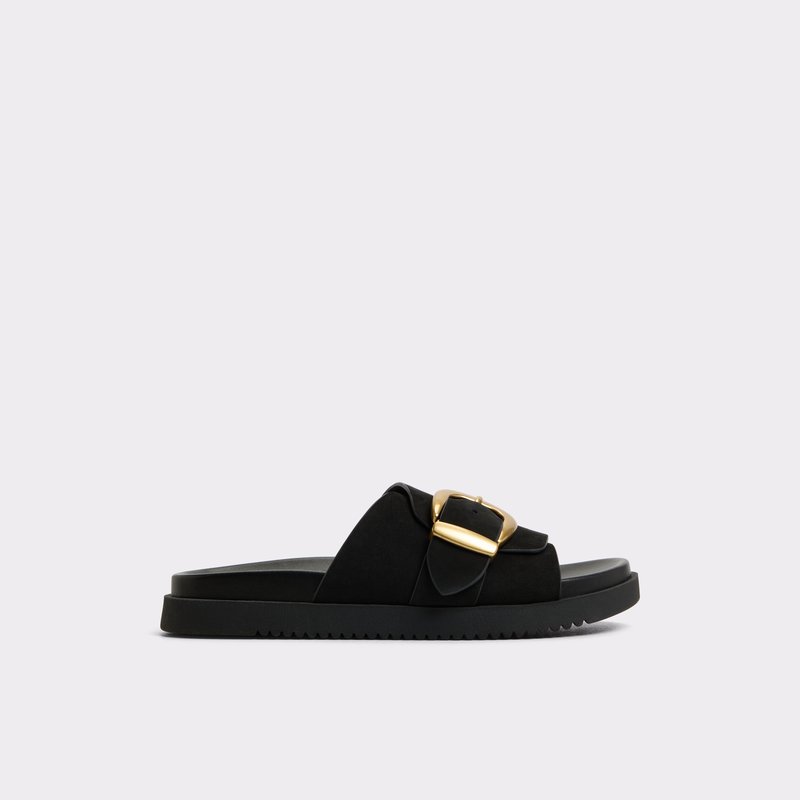Aldo ravne natikače ALENANA LEA NUBUCK - crna 1