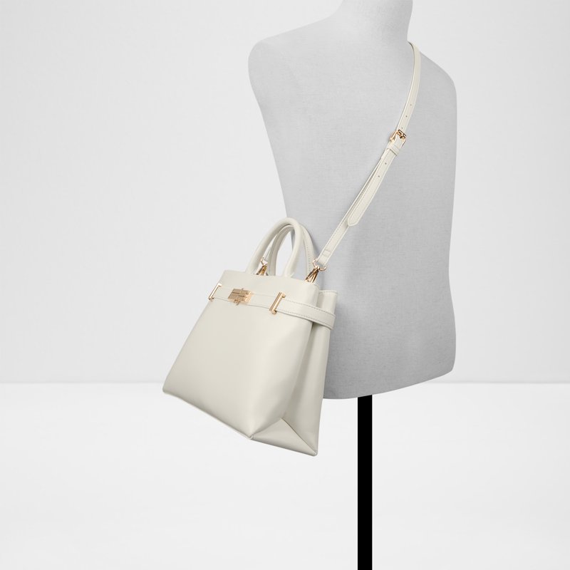 Aldo satchel torbica za nošenje na ramenu ili u ruci ALICIETOTE SYN MIX MAT - bijela 4