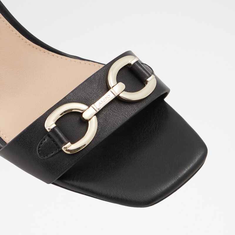 Aldo sandale na visoku petu ALINIFLEX LEA SMOOTH - crna 4