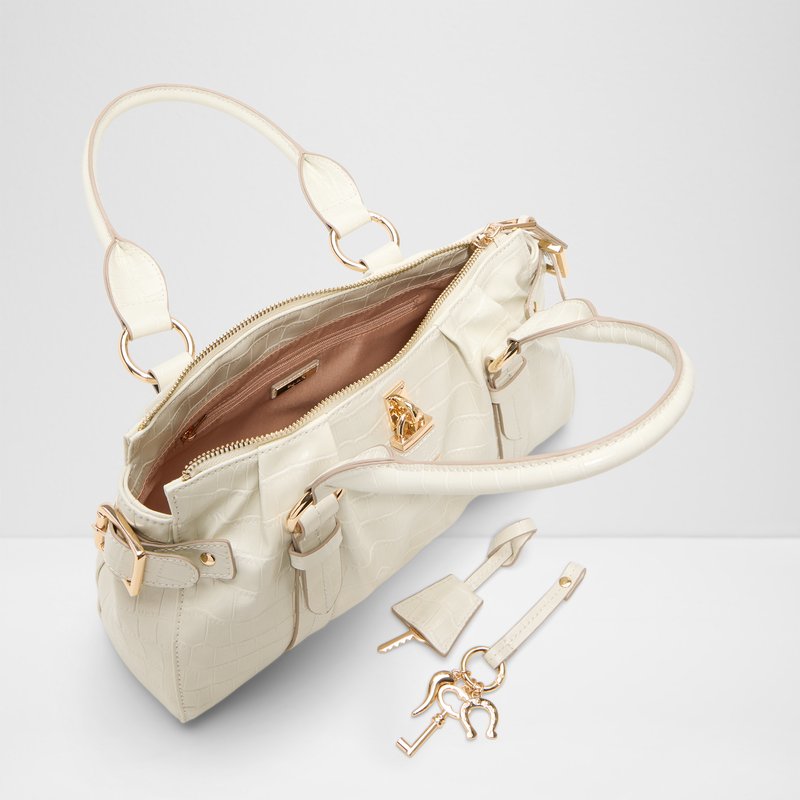 Aldo satchel orbica za nošenje na ramenu ili u ruci ALOSA SYN MIX MAT - bijela 4